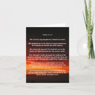 Carte Psaumes 23 : 1-6