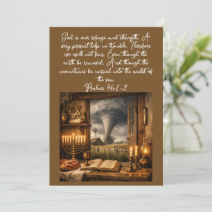 Carte Psaumes 46:1-2 Verset biblique, Encouragement des