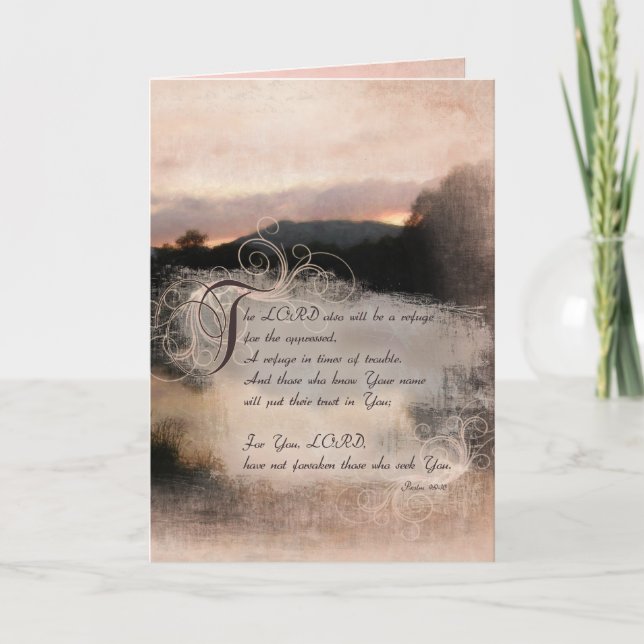 Carte Psaumes Bible Verse Encouragement Cadeaux (Devant)