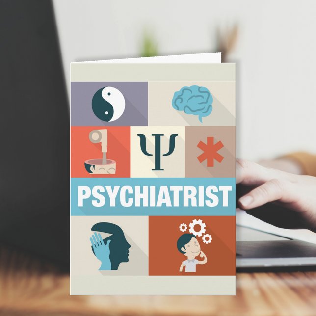 Carte Psychiatre Professionnel Iconique Conçu (Créateur téléchargé)