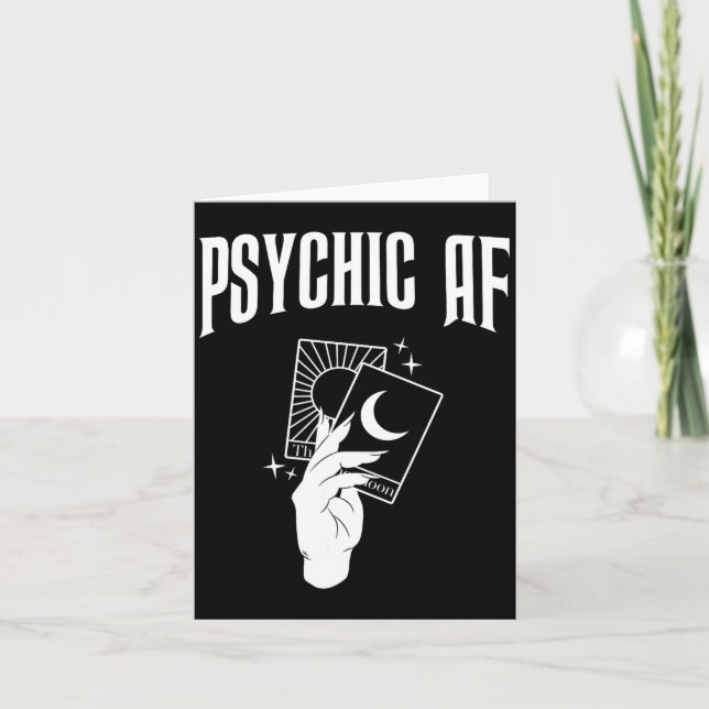 Carte Psychic Af Funny New Age Occult Tarot Clairvoyant  (Devant)