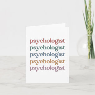 Carte Psychologue Rétro Psychologie Étudiant Diplôme