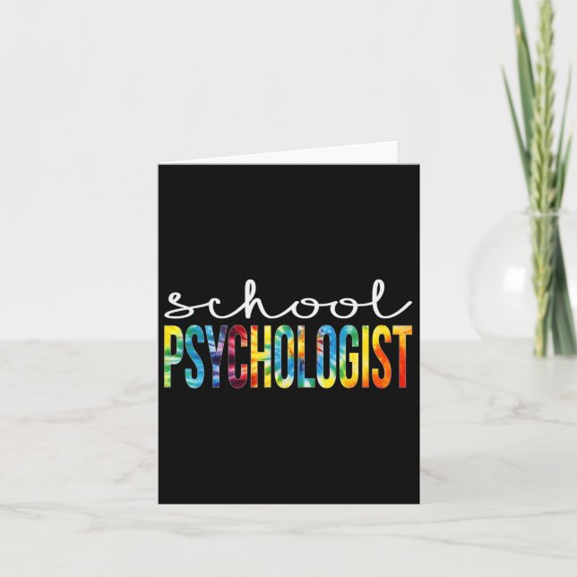 Carte Psychologue Tie Dye Jour D'Appréciation Retour À S (Devant)