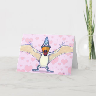 Carte Pteranodon Valentine's Day
