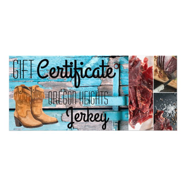Carte Publicitaire 25 Pack Business Cadeau Certificat Blue Wood Grang (Devant)