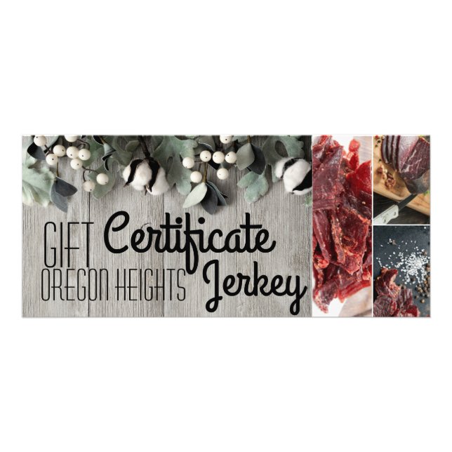 Carte Publicitaire 25 Pack Business Gift Certificate coton plante ber (Devant)