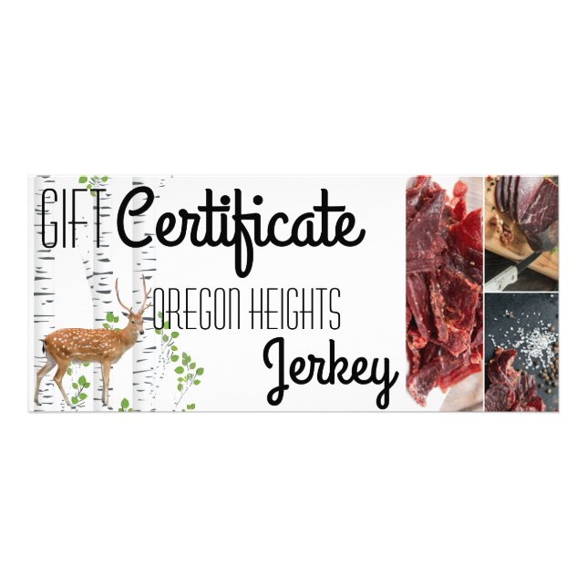 Carte Publicitaire 25 Pack Certificat Cadeau Professionnel Deer Doe B (Devant)