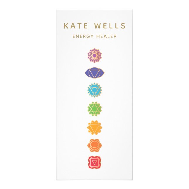Carte Publicitaire 7 Chakras Kundalini Guérisseur Certificat cadeau (Devant)