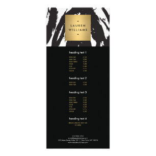 Carte Publicitaire Abstrait Brosse noire avec logo Gold Name