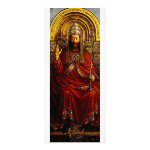 Carte Publicitaire Adoration de l'agneau mystique par Jan van Eyck