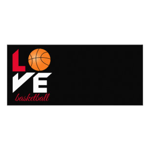 Carte Publicitaire Aimer le basket-ball