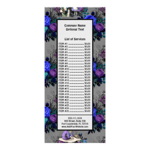 Carte Publicitaire Alice au pays des merveilles Fleurs de la chenille