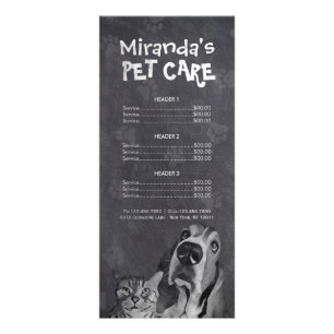 Carte Publicitaire Animaux de compagnie assis Grooming Beauté Salon T