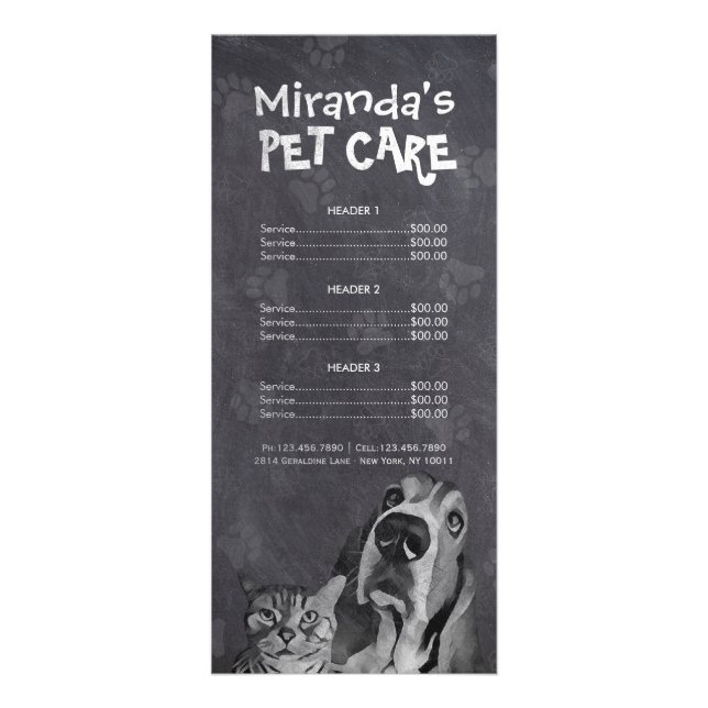 Carte Publicitaire Animaux de compagnie assis Grooming Beauté Salon T (Devant)