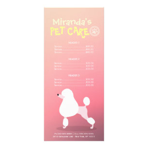 Carte Publicitaire Animaux de compagnie assis Grooming Beauté Salon T