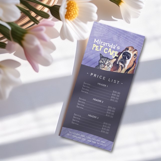 Carte Publicitaire Animaux de compagnie assis Grooming Beauté Salon T (Créateur téléchargé)