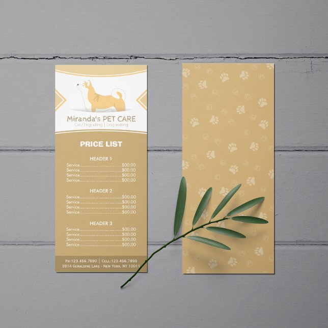 Carte Publicitaire Animaux de compagnie assis Grooming Beauté Salon T (Créateur téléchargé)