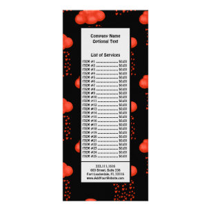 Carte Publicitaire Aquarelle Pluie D'amour Cœurs Rouges Saint Valenti