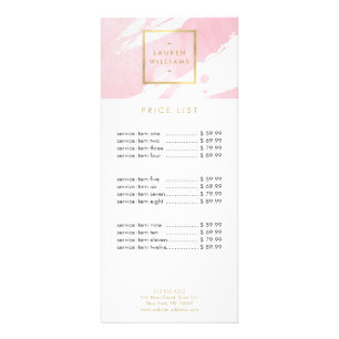 Carte Publicitaire Aquarelle rose pastel Abstraite