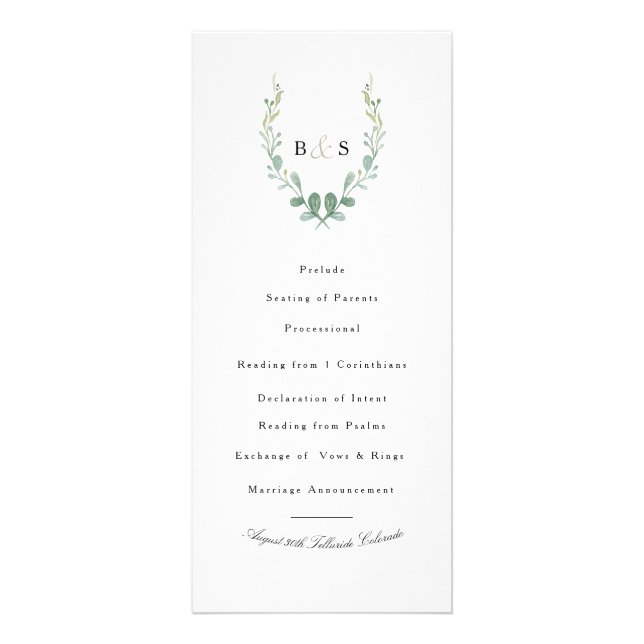 Carte Publicitaire Aquarelle rustique chic | MARIAGE (Devant)