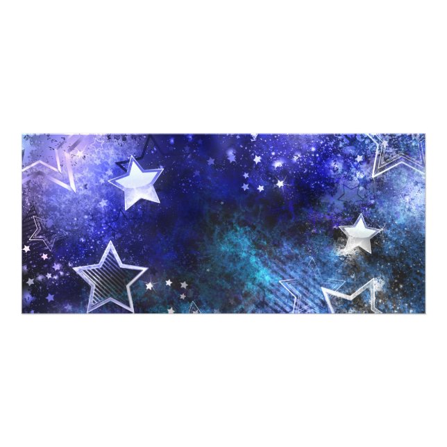 Carte Publicitaire Arrière - plan spatial avec étoiles (Devant)
