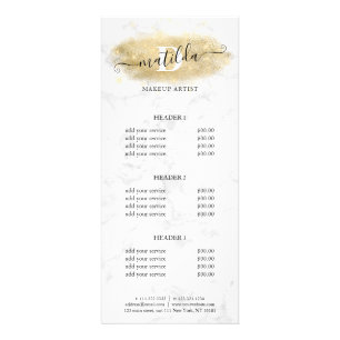 Carte Publicitaire Artiste de maquillage élégant en marbre parties sc