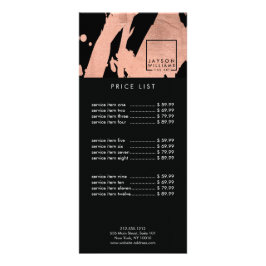 Carte Publicitaire Artiste moderne Rose Abstrait Gold/Black Brushstro