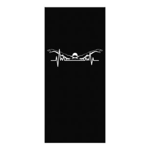 Carte Publicitaire Baignade Heartbeat Équipe Baignade Femmes Filles