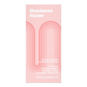 Carte Publicitaire Bandes rétro rose pour les entreprises appartenant