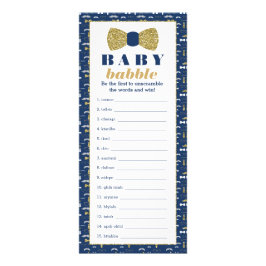 Carte Publicitaire Bébé Bébé Mot Scramble Jeu, Cravate Bow