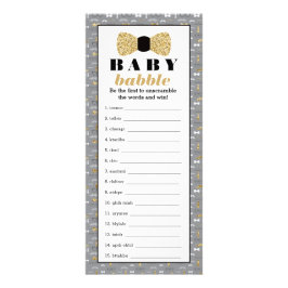 Carte Publicitaire Bébé Bébé Mot Scramble Jeu, Cravate Bow