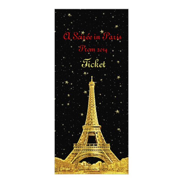 Carte Publicitaire Billet Prom Paris Skyline - Ver 2 (Devant)