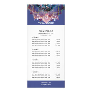 Carte Publicitaire Boho Nébuleuse Mandala, Mystique