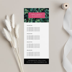 Carte Publicitaire Botanique tropicale Tarification ou services