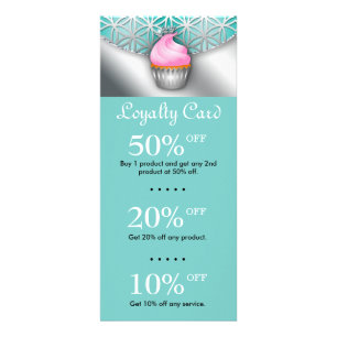 Carte Publicitaire Boulangerie Cupcake Fleur de vie bleu
