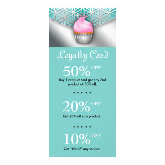 Carte Publicitaire Boulangerie Cupcake Fleur de vie bleu