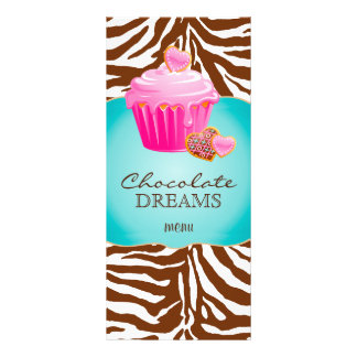 Carte Publicitaire Boulangerie Cupcake Pink Chocolat Brown