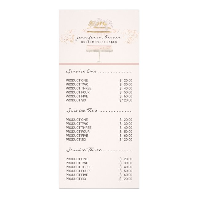 Carte Publicitaire Boulangerie de pâtisserie florale Viande d'ivoire (Devant)