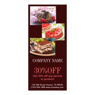 Carte Publicitaire Boulangerie moderne de gâteau de petit gâteau de