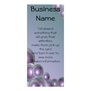 Carte Publicitaire Bulle violette turquoise à anneaux Abstraite