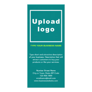 Carte Publicitaire Business Teal Rack Card