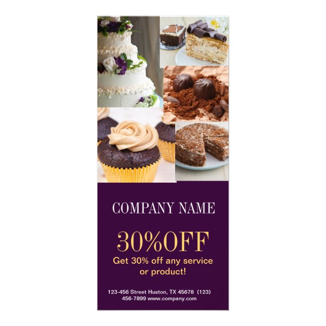 Carte Publicitaire Café-pâtisserie moderne de gâteau de dessert boula (Devant)
