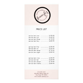 Carte Publicitaire Cartouche vintage en cercle logo maquillage et bea