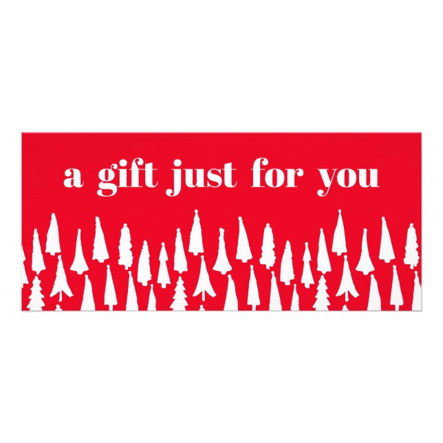 Carte Publicitaire Certificat cadeau de Noël Arbres de vacances (Devant)
