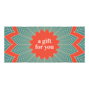 Carte Publicitaire Certificat cadeau de vacances Retro vintage