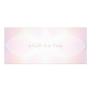Carte Publicitaire Certificat cadeau Spa rose doux simple et élégant