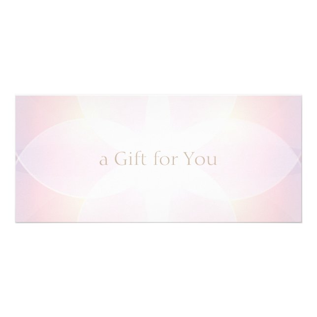 Carte Publicitaire Certificat cadeau Spa rose doux simple et élégant (Devant)