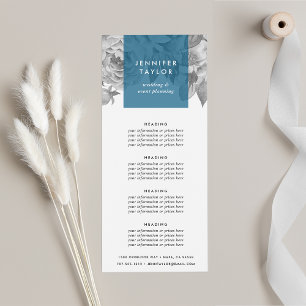 Carte Publicitaire Cerulean Tarifs ou services floraux Vintages