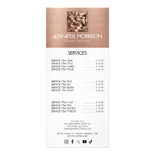 Carte Publicitaire Chic Rose Gold Camion Logo Beauté, Cheveux, Soins 