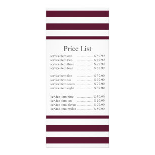 Carte Publicitaire Classic Maroon Stripe Prix d'entreprise